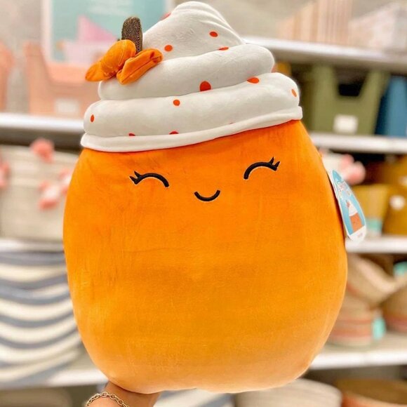 Squishmallow Kendla Pumpkin  Spice Latte Drink - Picture 1 of 4